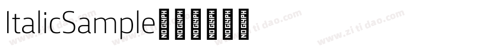 Italic Sample字体转换